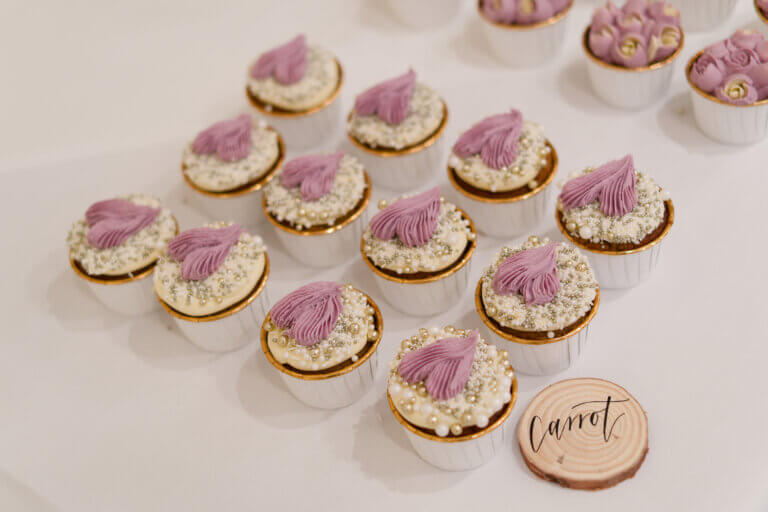 Cupcakes created by the bride